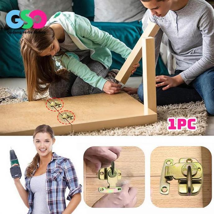 KOLBUNE 1pc Grendel Pintu Sliding Anti Karat Kuat Tahan Lama Mudah Pasang Untuk Pintu Sliding Rumah 