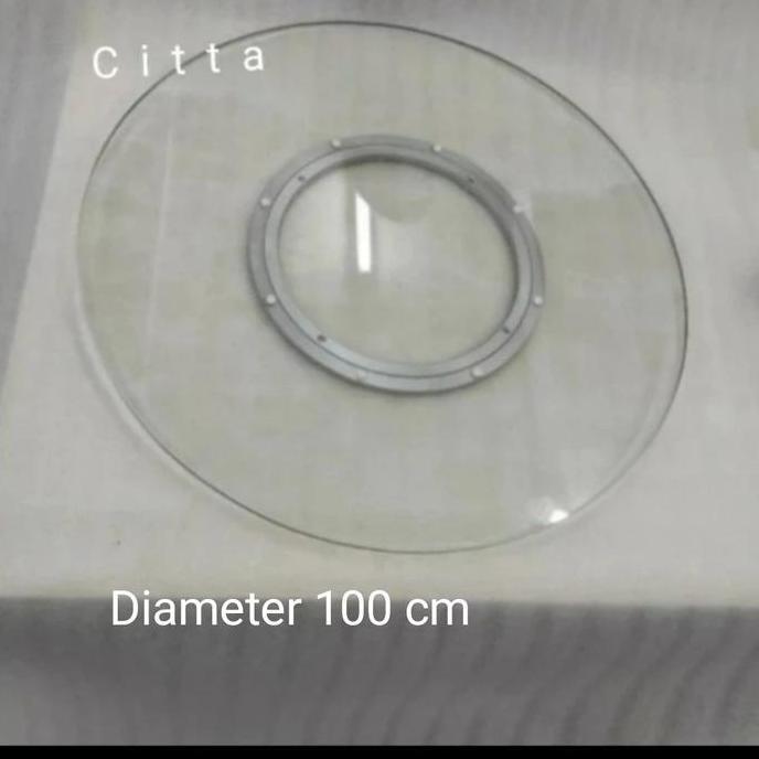 Putaran Meja Makan Kaca D.100