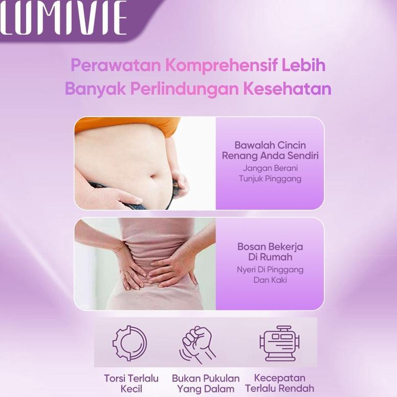 Terbaru LUMIVIE Pijat Listrik Seluruh Tubuh Alat Pijat Listrik Portabel yang Dapat Diisi Ulang