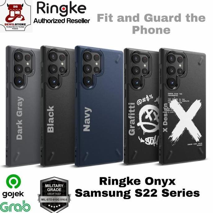 Case Samsung Galaxy S22 Ultra S22 Plus Casing S22 Ringke Onyx Original