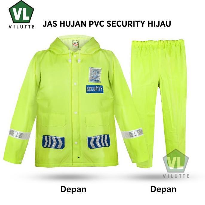 NEW [PREMIUM] JAS HUJAN SECURITY SATPAM SETELAN -JAS HUJAN PVC KARET TEBAL ORI