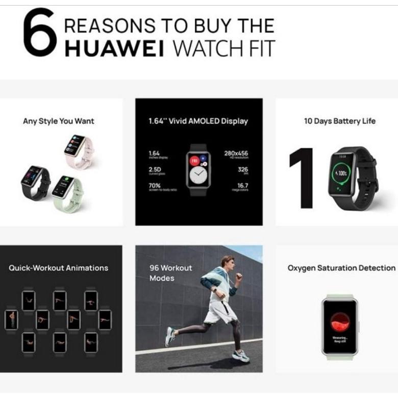 Huawei Watch Fit Se Special Edition Smartwatch Garansi Resmi Huawei Indonesia