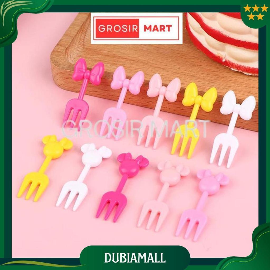 GrosirMart Tusukan Bento Karakter Garpu Bento Buah Motif Kacamata Foodpicks Tools Dekorasi Bento Tus