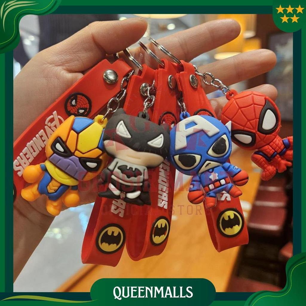 Gantungan Kunci Avengers Batman Iron man Spiderman Silikon Tebal / Ganci Avengers / Ganci Batman / G