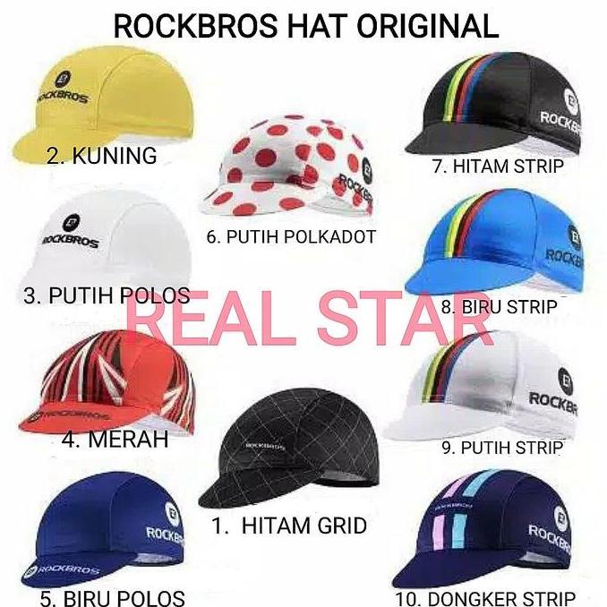 TERLARIS ROCKBROS TOPI SEPEDA MTB CYCLING CAP BREATABLE - ROCKBROS HAT CYCLING