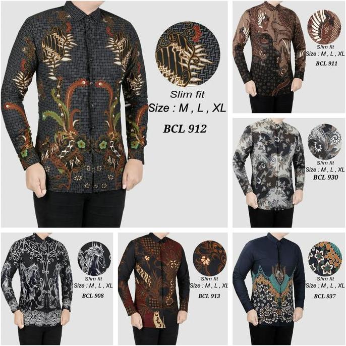 NEW BAJU BATIK SOLO - COLIN DION BCL505 - KEMEJA BATIK PRIA LENGAN PANJANG ORI