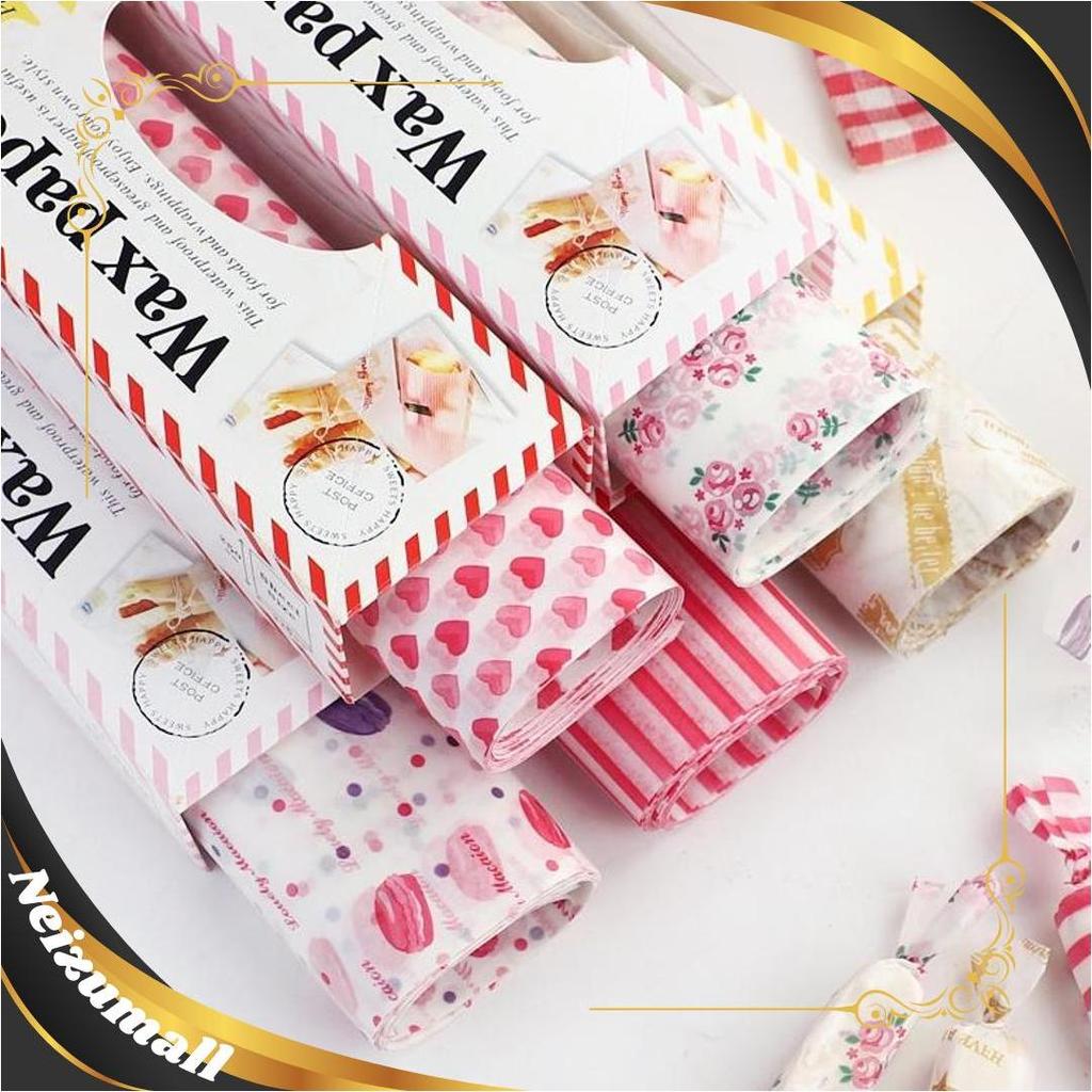 Alas Nasi Bento Kertas Pembungkus Makanan Roti Sandwich Burger Kue Dessert Wax Paper Anti Minyak GMO