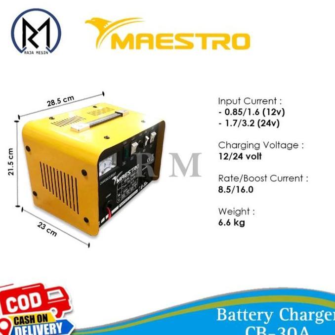 Cb30A charger battery maestro Cas accu aki cb 30a maestro