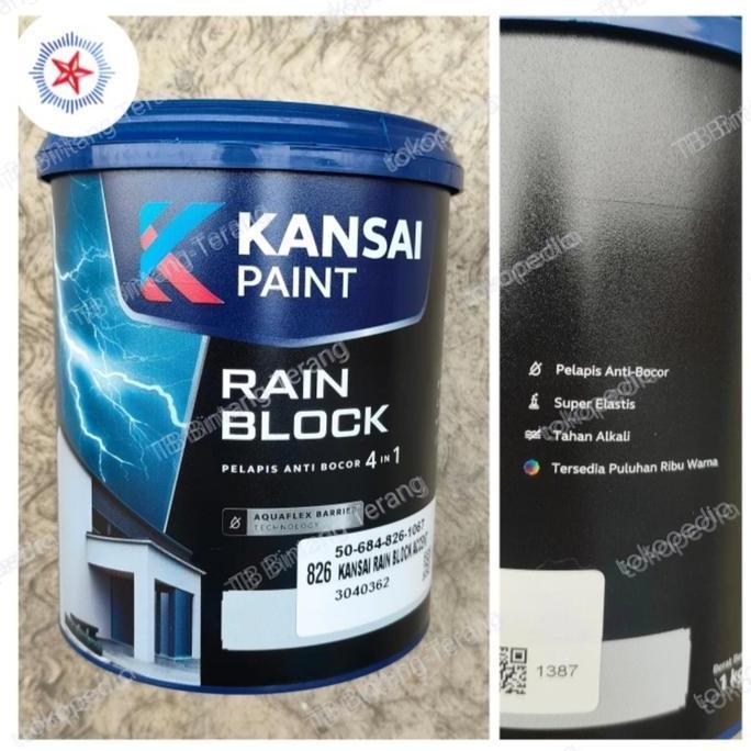 RAIN BLOCK GALON 4 KG CAT PELAPIS ANTI BOCOR WATERPROOF KANSAI PAINT