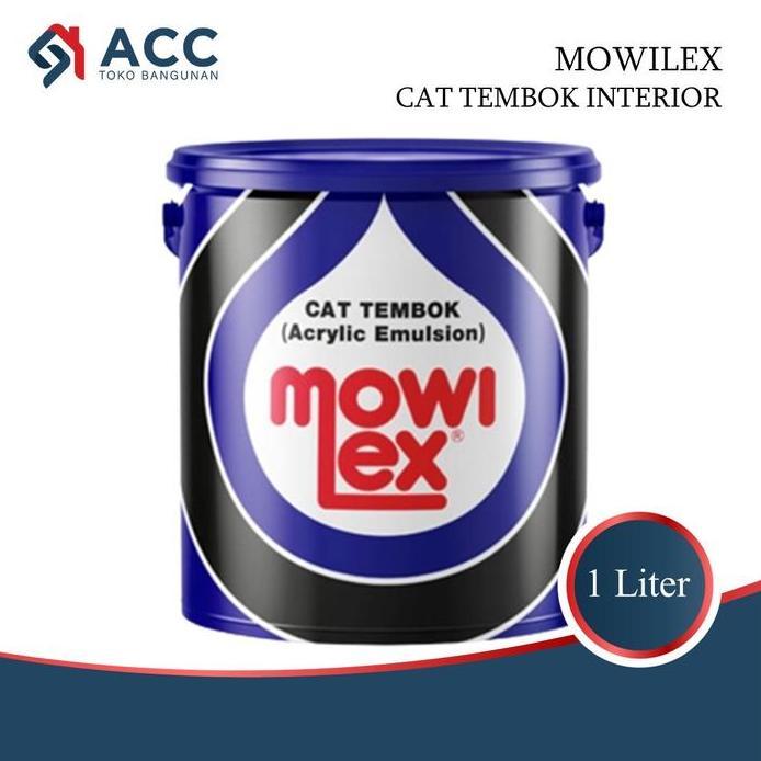 Mowilex Emulsion Cat Tembok Interior Warna Putih Hitam Saffron E100 E200 E070 1kg