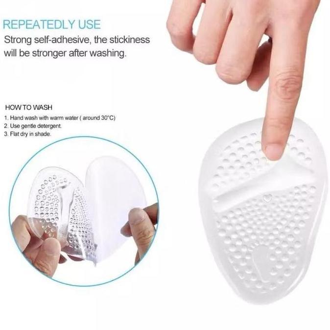 New INSOLE KAKI DEPAN GEL SILICON BANTALAN SEPATU BAHAN GEL SILICON