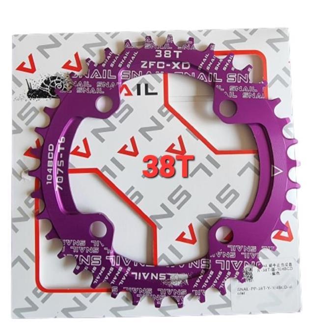 Snail chainring 38T BCD 104 chain ring narrow wide BCD 104mm Sepeda MTB BMX