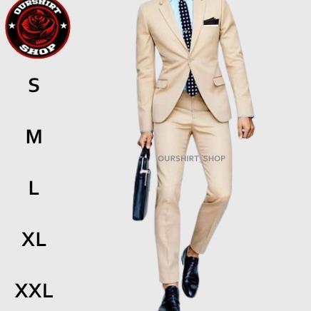 SETELAN JAS CELANA CREAM PRIA FORMAL / JAS NIKAH / JAS WISUDA / JAS KANTOR