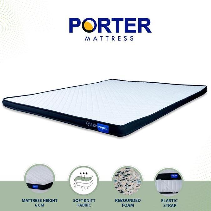 FLASH SALE - Mattress Pad / Pelapis Kasur / Topper Rebounded Foam PORTER - Glaze