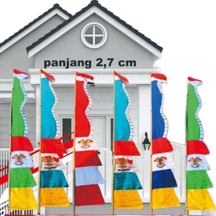 (1PIS) BENDERA UMBUL2 kuda laut/yopies merah putih untuk pesta.dekorasi dan 17 Agustusan