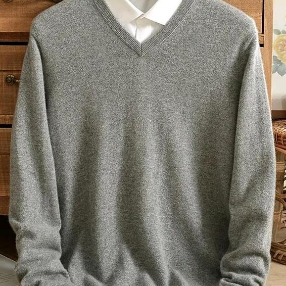 HEMAT LUAR BIASA Sweater V-neck Pria - Sweater Cowok Keren -Sweater Rajut Pria - Sweater Pria Formal