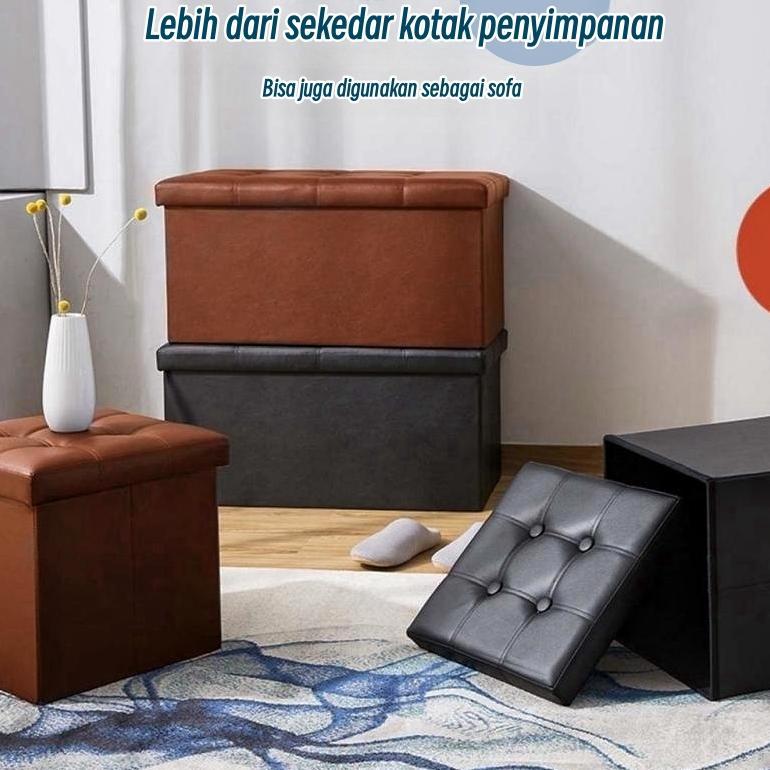 Storage Box Bisa dilipat Bangku  Kursi Penyimpanan Barang Bangku Serbaguna   Kotak Sofa Kotak penyim