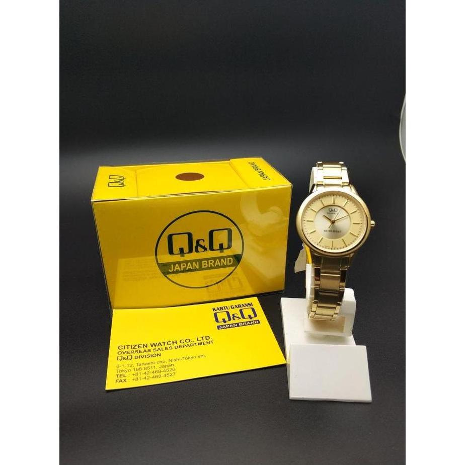 Q&Q QnQ QQ Analog Jam Tangan Rantai Gold Q949J010Y Original