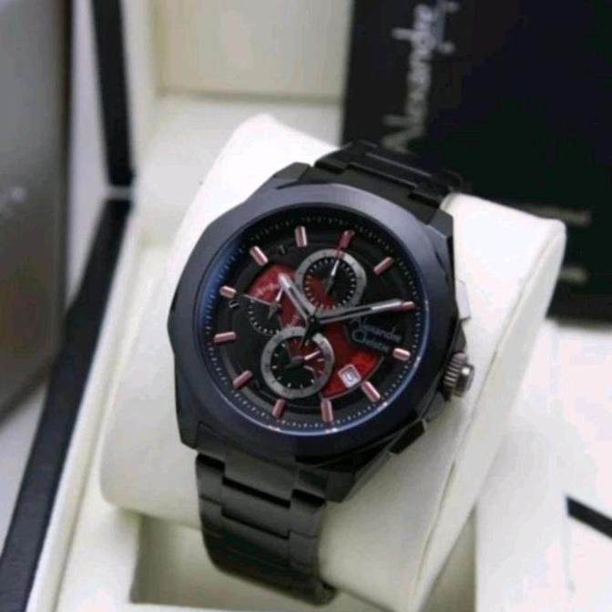 JAM TANGAN PRIA ALEXANDRE CHRISTIE AC6645 AC 6645 BLACK ROSEGOLD ORIGIN