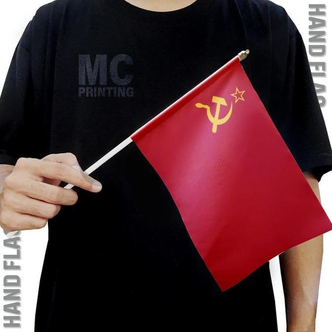 Bendera Tangan Mini Negara Uni Soviet Kecil 14x20 cm - Aksesori Pawai & Festival - Kualitas MC Print