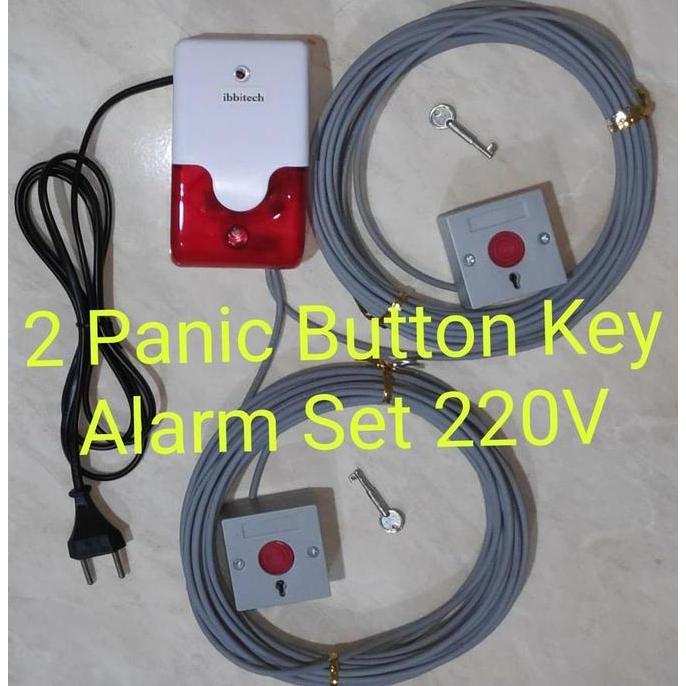 2 Panic Button Key Alarm Set Tombol Panik Rumah Sakit Siap Pakai 220V