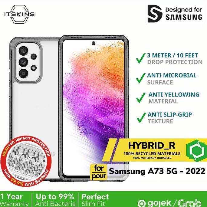 ITSKINS Case SAMSUNG Galaxy A73 / A73 5G Casing HYBRID CLEAR Shockproof Antimicrobial
