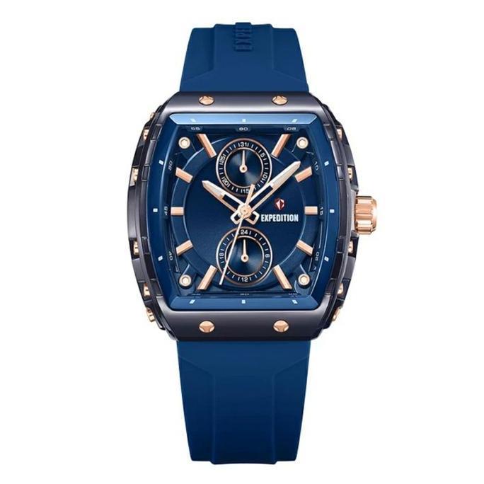 Jam Tangan EXP EX 6814 MFRRGBU Blue Rubber Band
