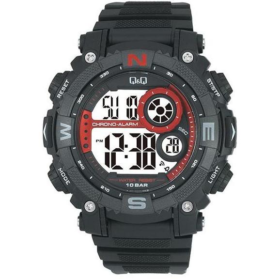 Q&Q QQ Digital Jam Tangan Pria Hitam M133J002Y Original