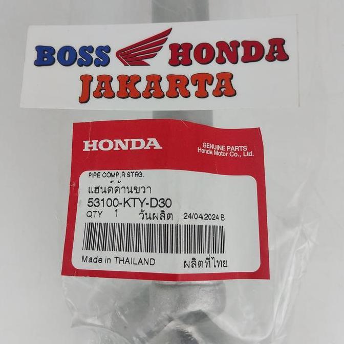53100-KTY-D30 : STANG JEPIT KANAN CBR 150 R OLD KARBU / PIPE COMP RIGHT STRG CBR 150 R OLD CARBU ORI