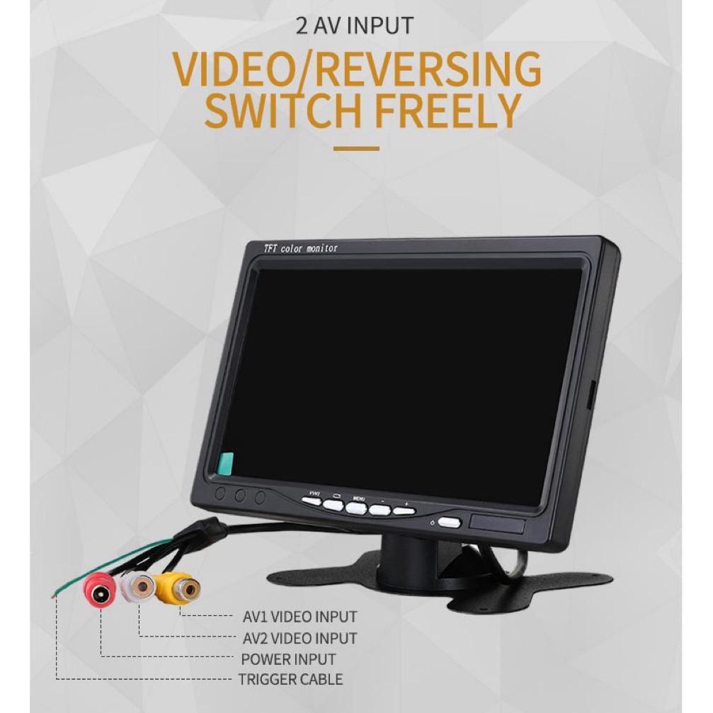 Yoelbaer Layar Monitor Mobil 7 Inch Car Digita Display TFT LCD