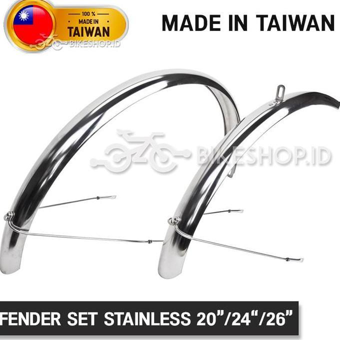 Fender Selebor Spakbor 26" 24" 20" Sepeda MTB Mini CTB Warna Stainless Taiwan | High Quality