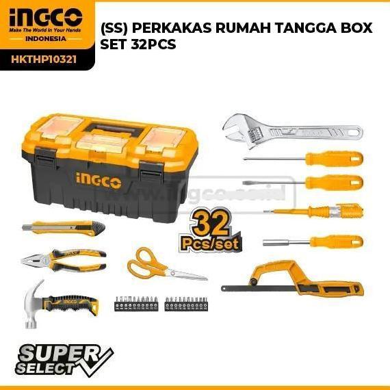 DAXZI Toolkit Set 32pcs Set Perkakas INGCO HKTHP10321 Kotak Tool Box Kit Rumah Tangga