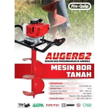 GERAMANK Mesin Bor Tanah PROQUIP AUGER 62 Earth Auger Drill Bor Penggali Tanah