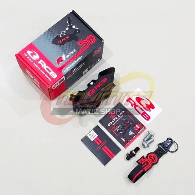 Kaliper RCB Racing Boy R1 4 Piston 30th Anniversary Special Edition Depan Kiri Honda ADV PCX Vario B