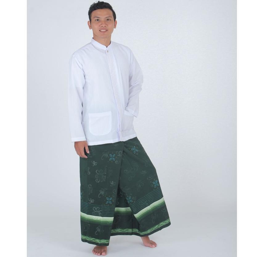 Promo Sumberrejekijeans - Baju Koko Putih Lengan Panjang Bordir Termurah (Bonus Dus)