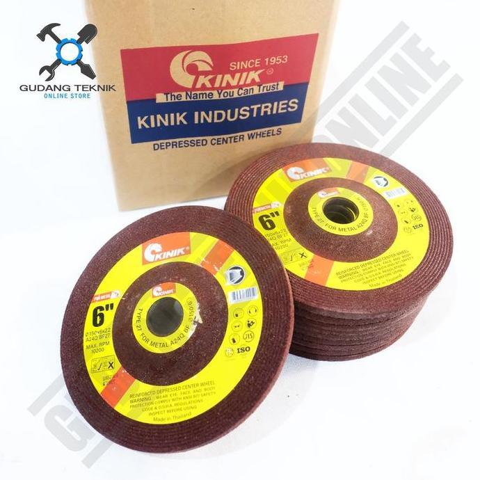 SESARKAL Batu Gerinda POLES 6" KINIK / Mata Batu Gerinda Gurinda Grinda SLEP 6 KINIK 150x6x22mm