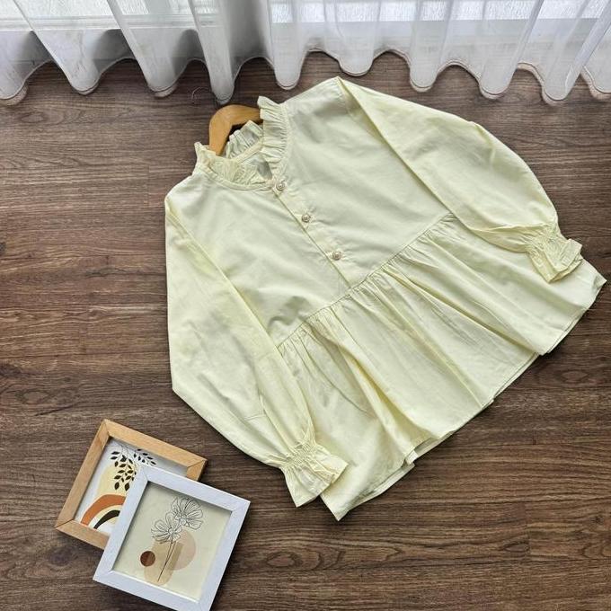 New Savanna blouse wanita | blouse poplin | atasan wanita kancing gold