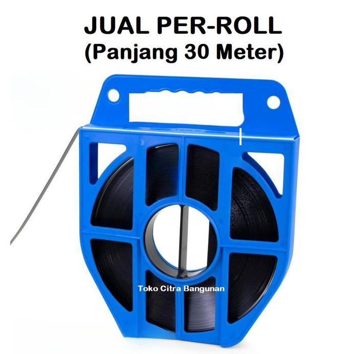 Plat Strapping Band 4.6 x 0.25 mm Stainless Lapis PVC Pengikat Peti