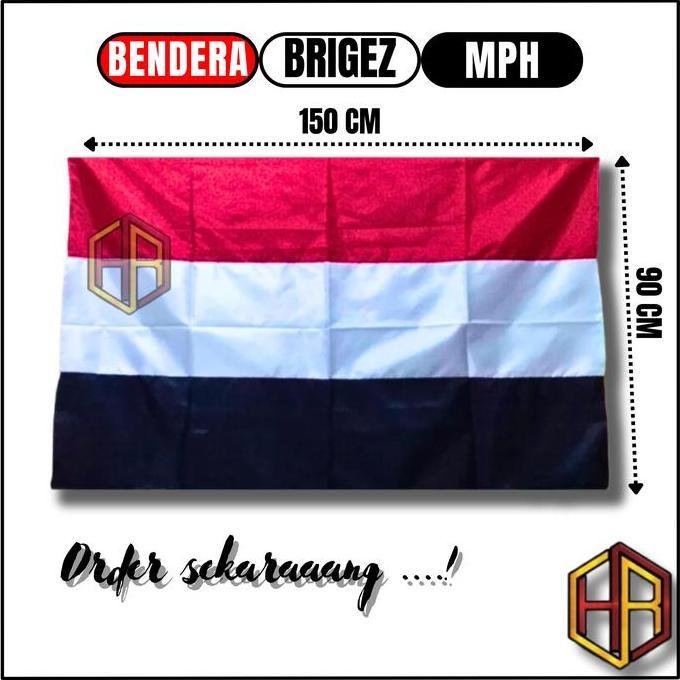 Ready Bendera Brigez MPH Poliester Peles Berkualitas Tinggi, Desain Menarik dan Tajam