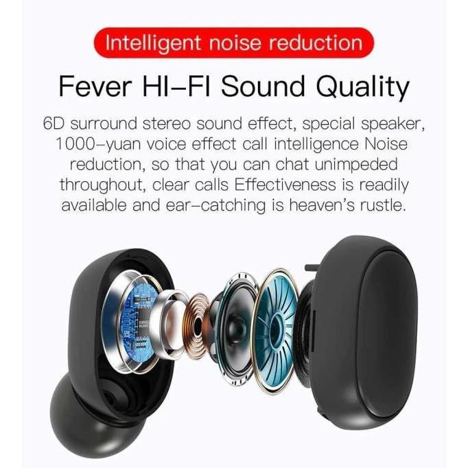 ZASSAT TWS Bluetooth Earphone with Charging Case - E6S