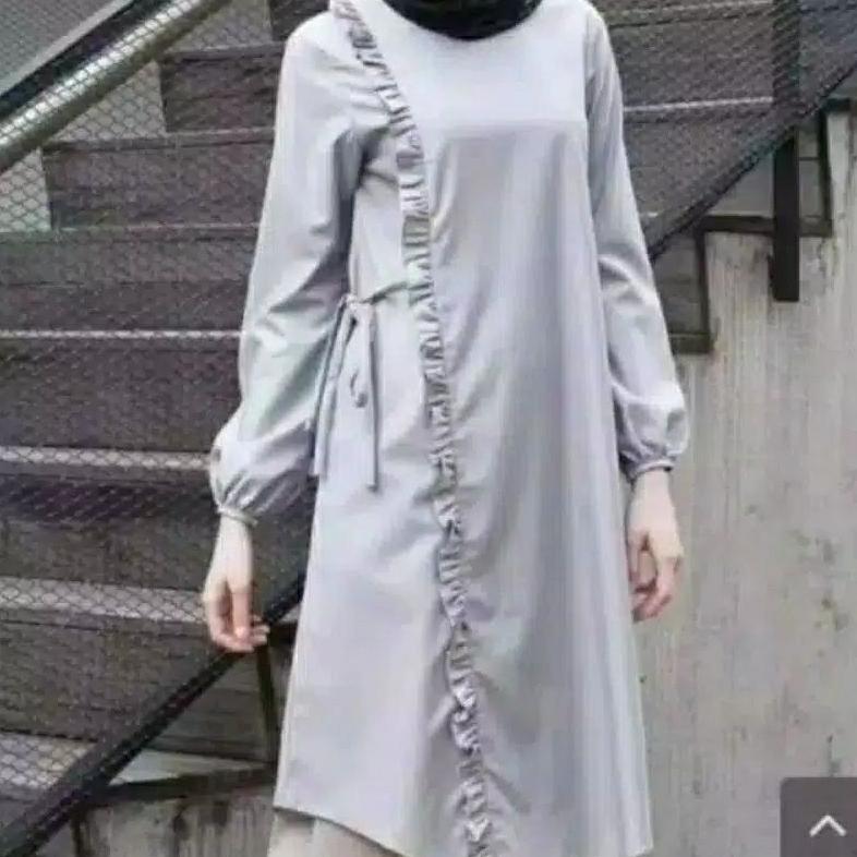 RECOMMENDED tunik rempel - tunic tunik polos - baju atasan wanita kekinian - baju remaja muslim