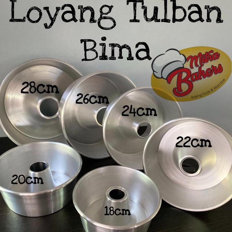 LOYANG TULBAN BIMA TINGGI 8CM (UKURAN 16,18,20,22,24,26,28 CM)
