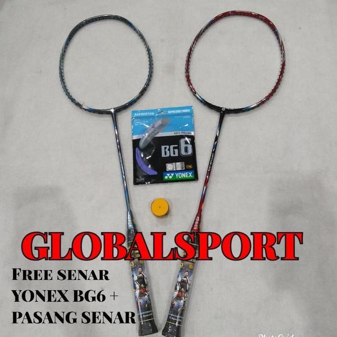 Raket Badminton Apacs Virtus 77 100% Ori Free Senar + Grip