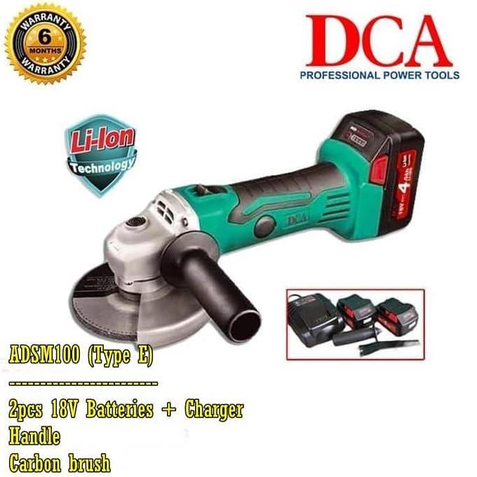 AHROKA mesin gerinda cordless DCA 18V ADSM100 gerinda batere grinder portable