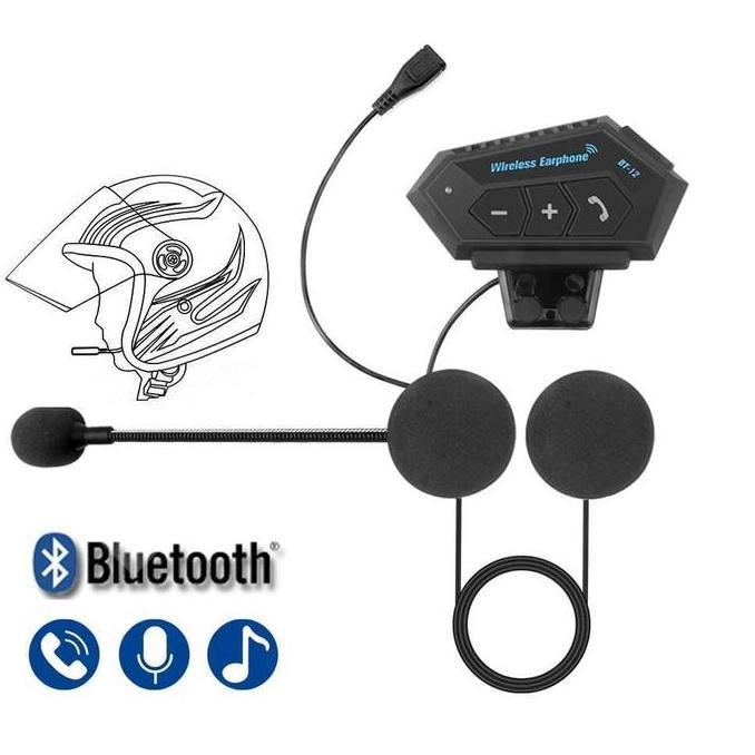 Headset Bluetooth Helm Motorcycle - BT-12