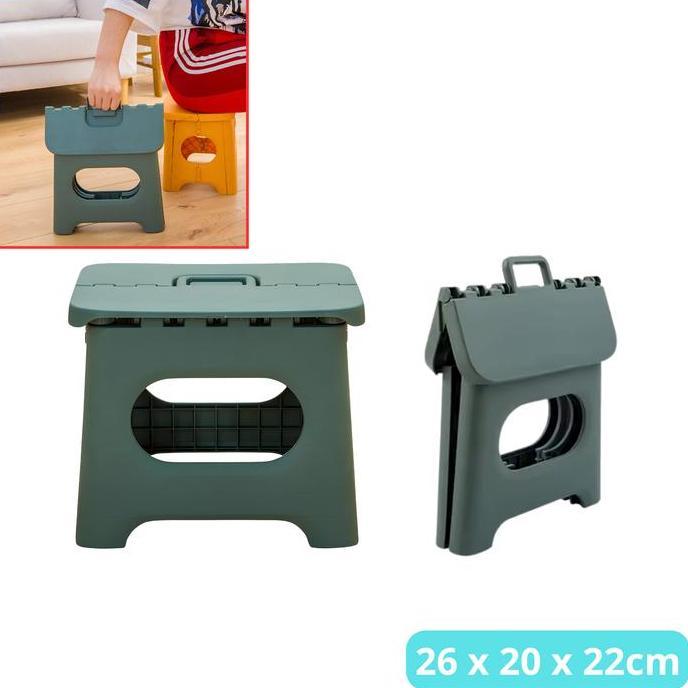 LOGPEF Kursi Lipat Kamar Mandi Serbaguna Bangku Plastik Dapur Jongkok Mini Portable Furniture