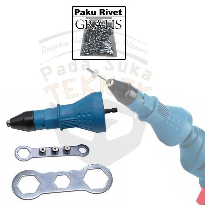 IYLBISC Adaptor Mesin Bor Listrik Cordless Tang Rivet Adapter Paku Rifet Multifungsi