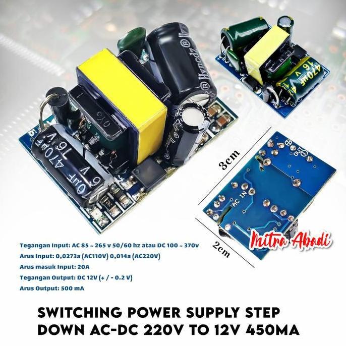 ASTAROL Switching Power Supply Step down AC - DC 220V to 12V 450 mA