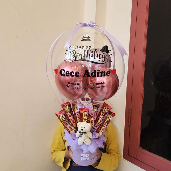 Buket balon snack wisuda graduation bouquet snack