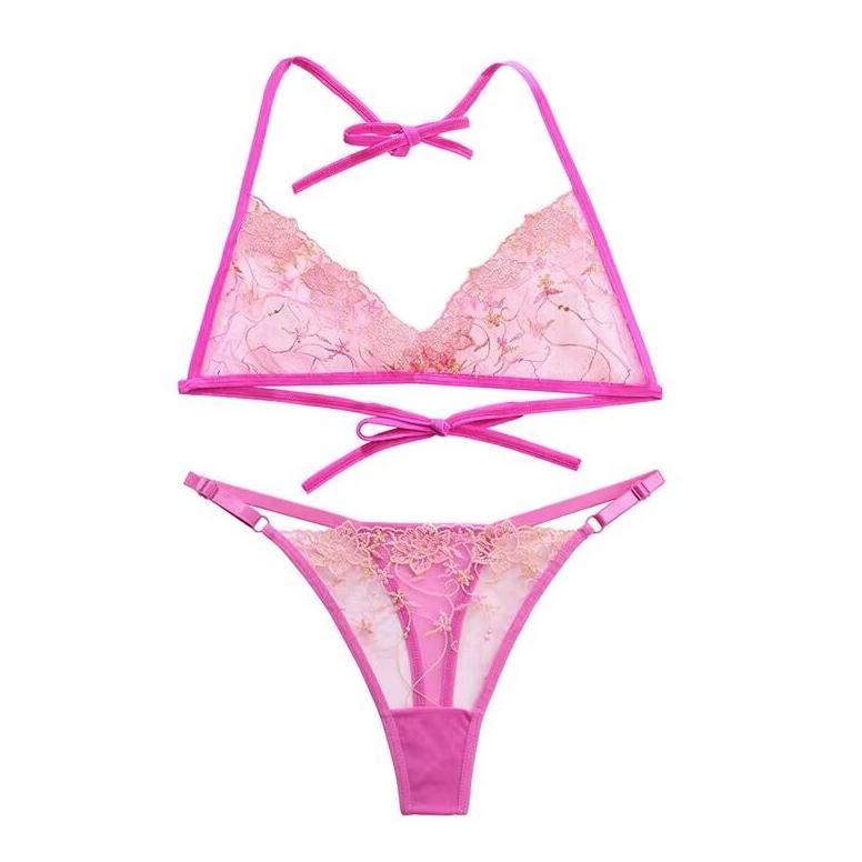 big promo dezenna set bra wanita sexy bikini floral transparan bra g string big size 5a137